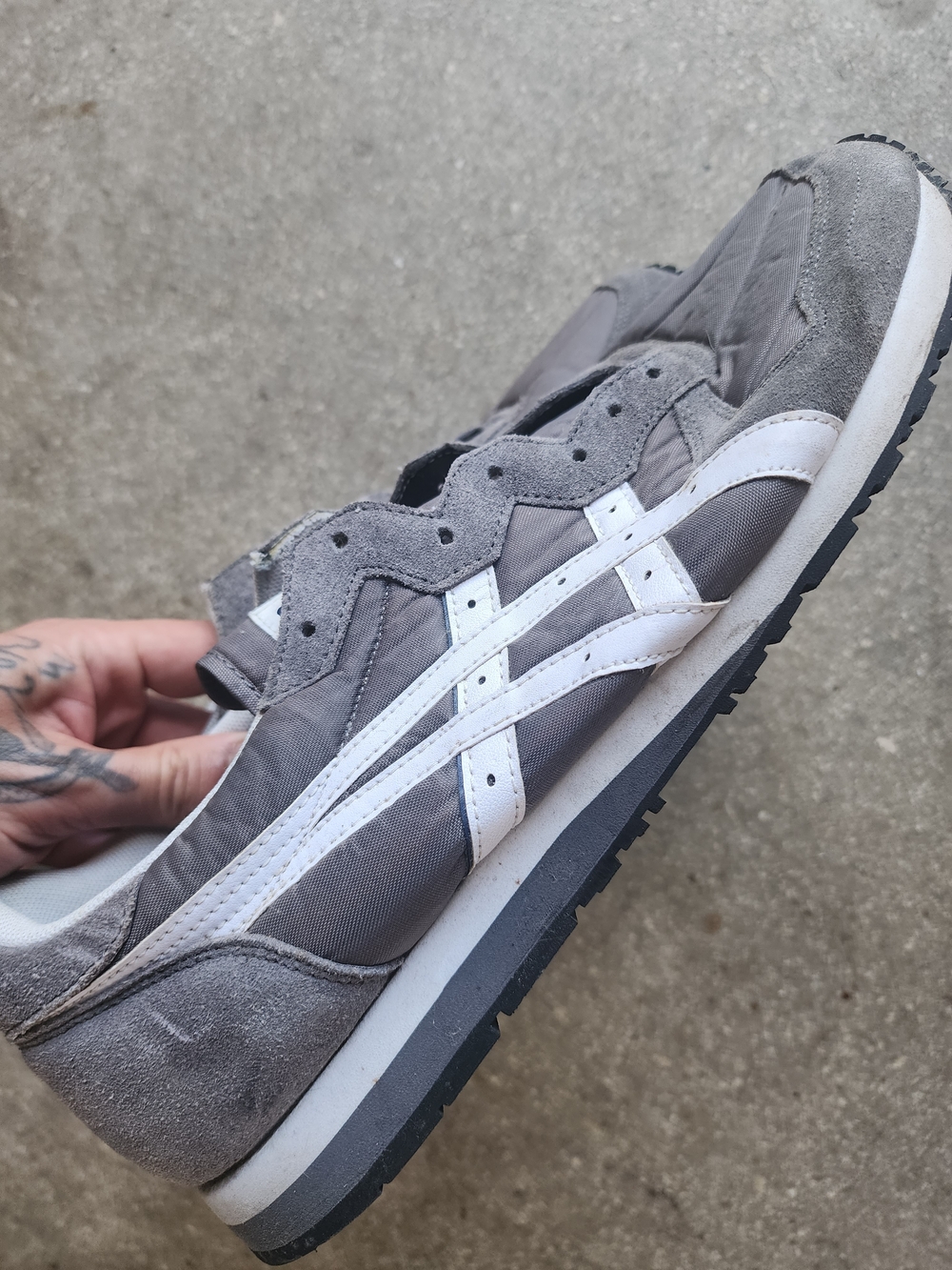 Onitsuka Tiger by Asics Men's Gray Suede & Nylon Sneaker